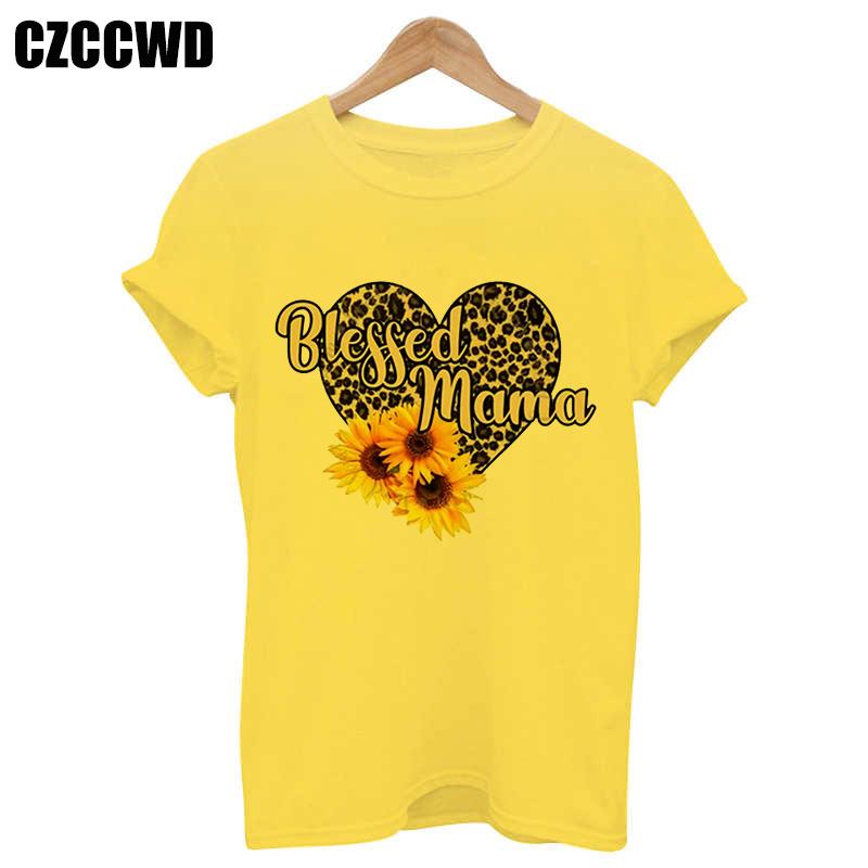 Sunflower Bee Kind Yellow Women Tshirt Aesthetics Graphic Short Sleeve Cotton Polyester T Shirts Female Camisetas Verano Mujer
