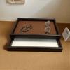 Holz Schmuck-Auslage Tabletts Dekorativer Uhr Schmuck Organizer Rechteckiges Aufbewahrungs Tablett Schminktisch