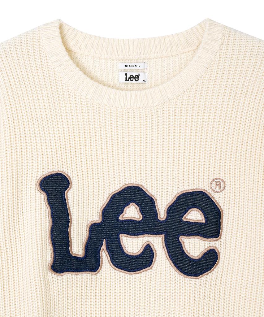 LEE Applique Big Twitch Logo Knit Ivory