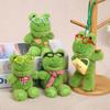 Charming Plush Frog Keychain Cute Stuffed Animal Accessory for Bags and Gifts
