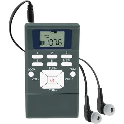 Pocket FM Radio Receiver, AAA Battery Powered Personal Mini Stereo Radio With Earphone And Lock Key For Walking, Jogging, Mowing, Church, Tour Guide