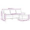 Vidaxl 3-Seater Sofa with Footstool, Light Gray, 180 Cm, Fabric