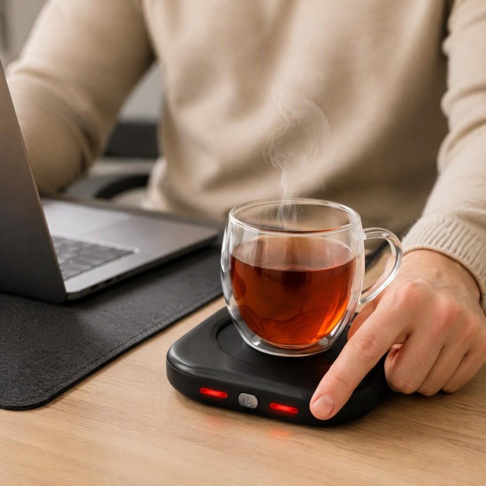 Auto Shut Off Coffee Mug Warmer Timer Function Electric Heating Plate Office /Home Use