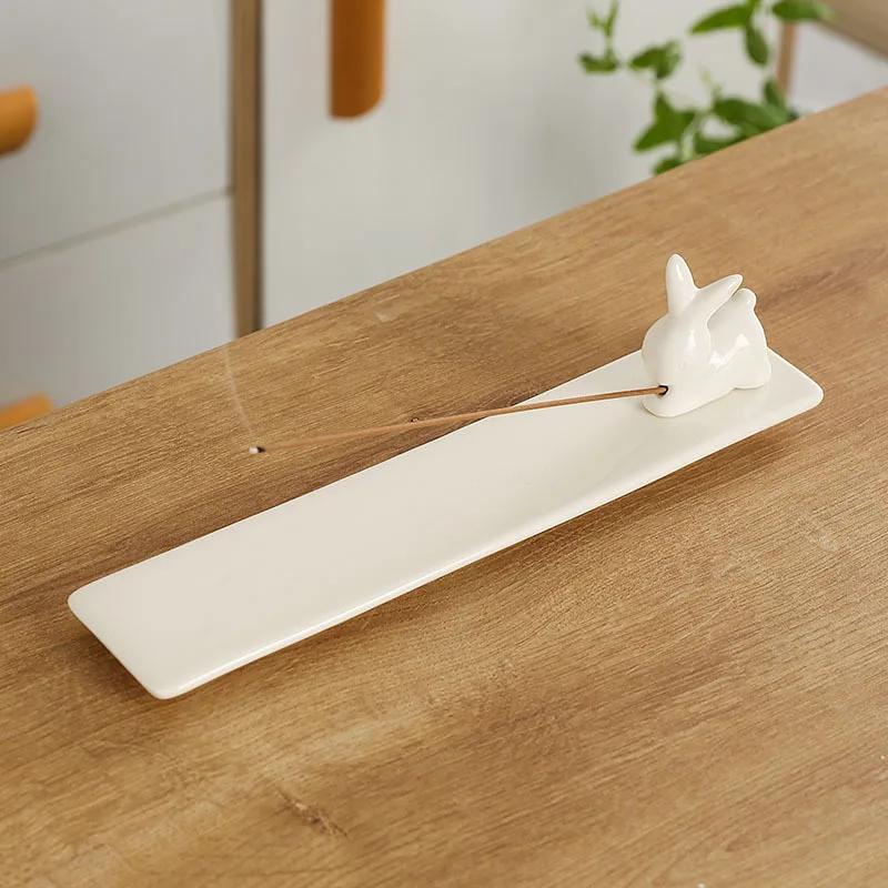 Ceramic Cat Decor Aromatherapy Stove Decoration Ornament Creative Cute Home Interior Incense Insertion Seat Incense Holder ZG137