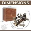 20,32 cm Messing Nautisches Schwarzes Sextant Navigationsinstrument Marine Navigation Astrolabium Marineinstrument Geschenk für Papa