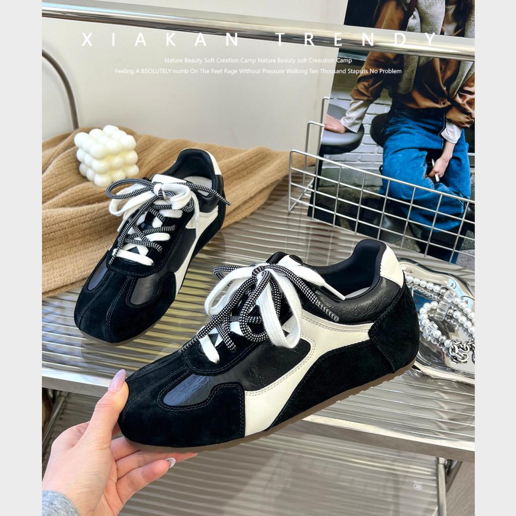 Academy style color matching versatile moral training shoes women's 2025 spring and autumn soft-soled sports versatile casual Forrest Gump shoes
