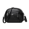 Soft leather textured shoulder bag, fashionable solid color crossbody bag, simple large capacity small square bag