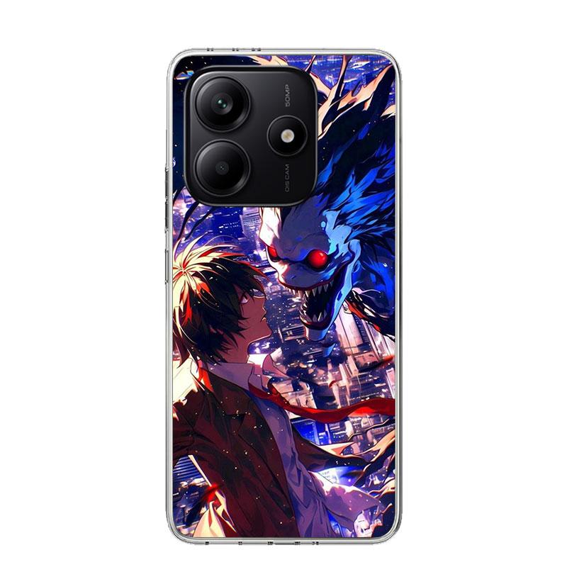 N-Note D-Death Anime Ryuk Phone Case For Xiaomi Redmi Note 13 14 15 Pro Plus 12S 12 14S 11S 11E 10 10S 11 11T 5G 4G Cover Coque