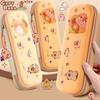 Cartoon Large Capacity Capybara Pencil Case Pencil Bag Multifunctional Cute Student Stationery Organizer School Supplies Gift