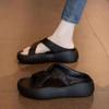 Platform-soled Beach Sandals One-word Slippers Summer Wear New Super Fire Cool Slippers