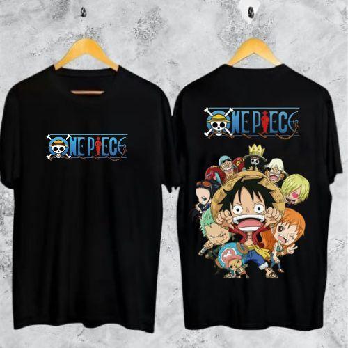 White One Piece Motif Distro TShirt  Best Selling Short Sleeve Mens Tops  Latest Men Clothing 4XL