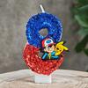 1-9  Themed Number Candles, Ling Glitter Birthday Cake Decorations For Kids Fans