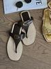 Fashion Rubber Flip Flops Shoes Slippers Flat Low Slides Hawaiian Genuine Leather Rome Fabric PU TPR Hoof Heels Rubber Flip Flops Low Wo