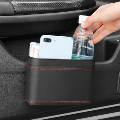 Universal Car Trash Can, Vehicle Trash Bin, Car Seat Back & Door Hanging Storage Box, Multi-Functional Car Accessories