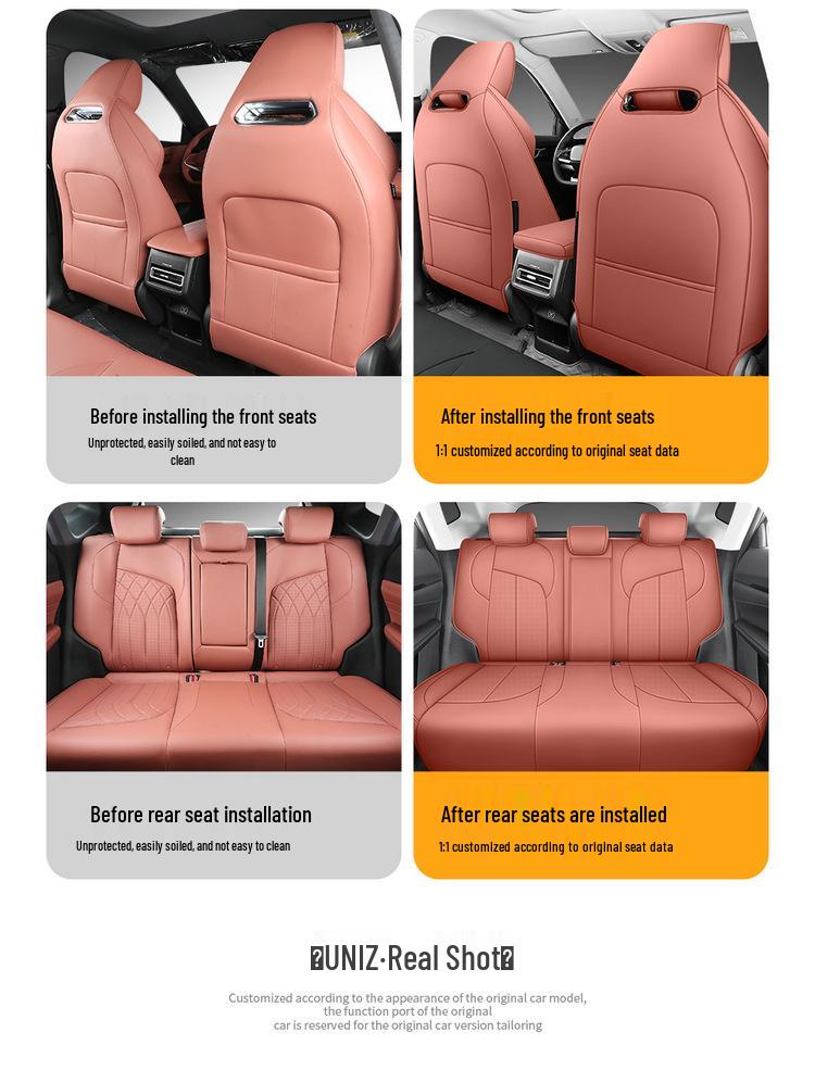 UNIZ Special Full Leather Car Seat Cushion - Universal Fit, Four Seasons, New Model