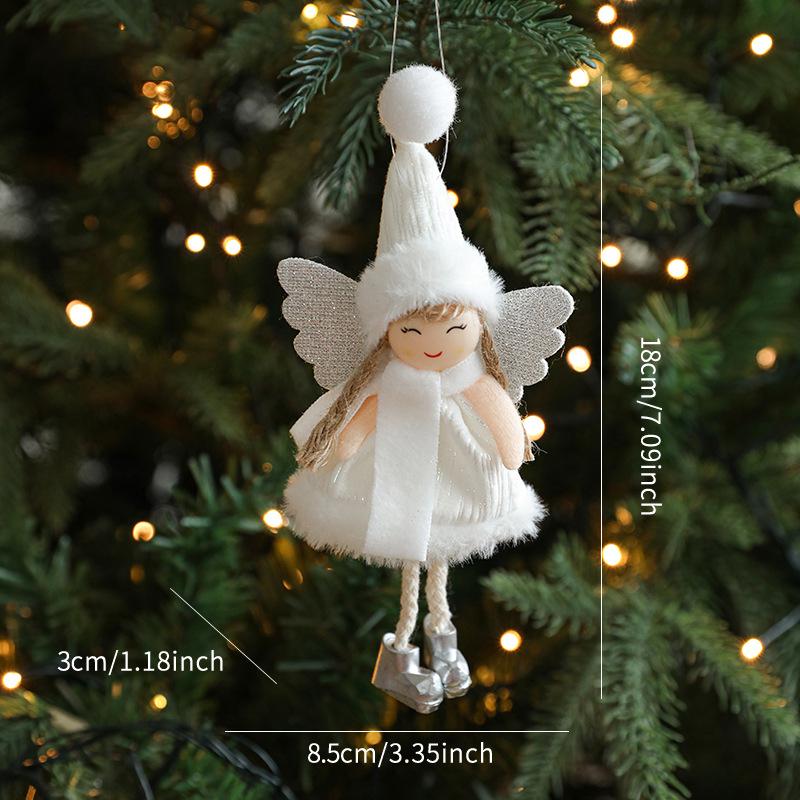 

1PC Cute Romantic Pendant Gift Angel Girl Creativity Plush Doll Decoration Christmas Ornament Mesh B белый