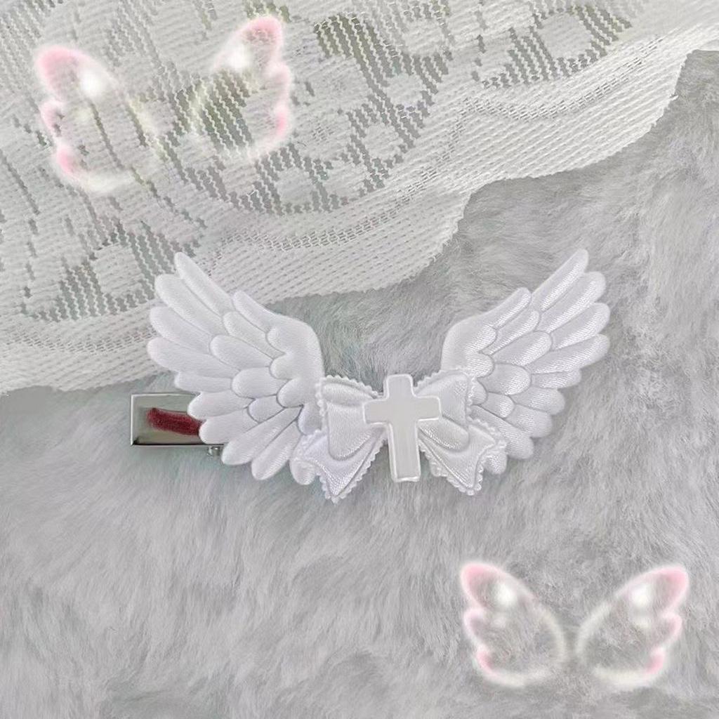 Lovely Hairpin Bowknot/Heart Cross and Wing Hair Clip Fashionable Hair Barrette for Girls and Ladies Colorful Accessory