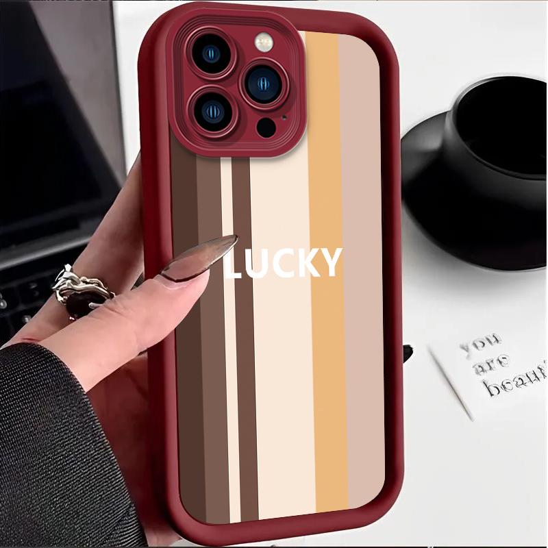 

Модный чехол Moranti Color Lucky с принтом, гибкий мягкий силиконовый корпус из ТПУ, полная задняя крышка для Xiaomi Redmi Samsung Infinix Vivo V29 5G вино красного