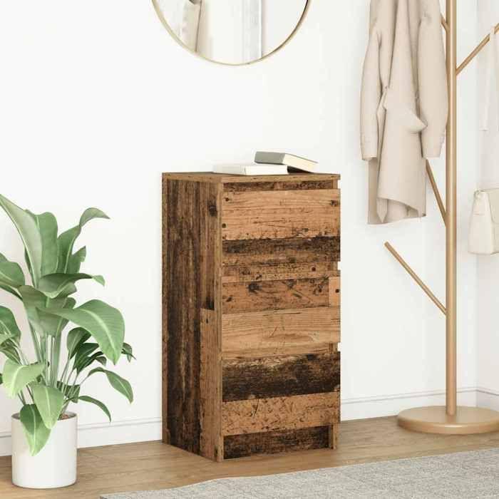 VidaXL Buffet vieux bois 37,5x35x76 cm bois d'ingénierie 861731