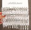 60 Stück/Set Modische Ohrringe Für Damen Boho Vintage Silberfarbe Geometrisches Design Perle Strass Steckerohrringe Schmuck Geschenke Neu