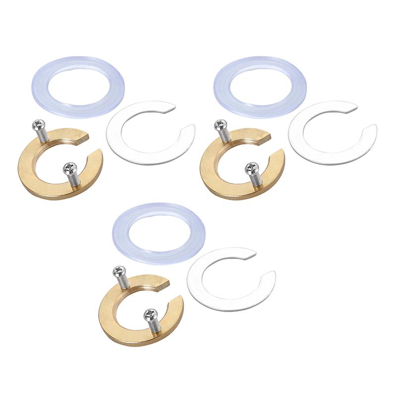 1/3 Sets Kitchen Wash Basin Tools C Type Faucet Anti-Loosing Nut Cap Tap Faucet Fixing Fitting Kit Fastening Circlip Washer Part