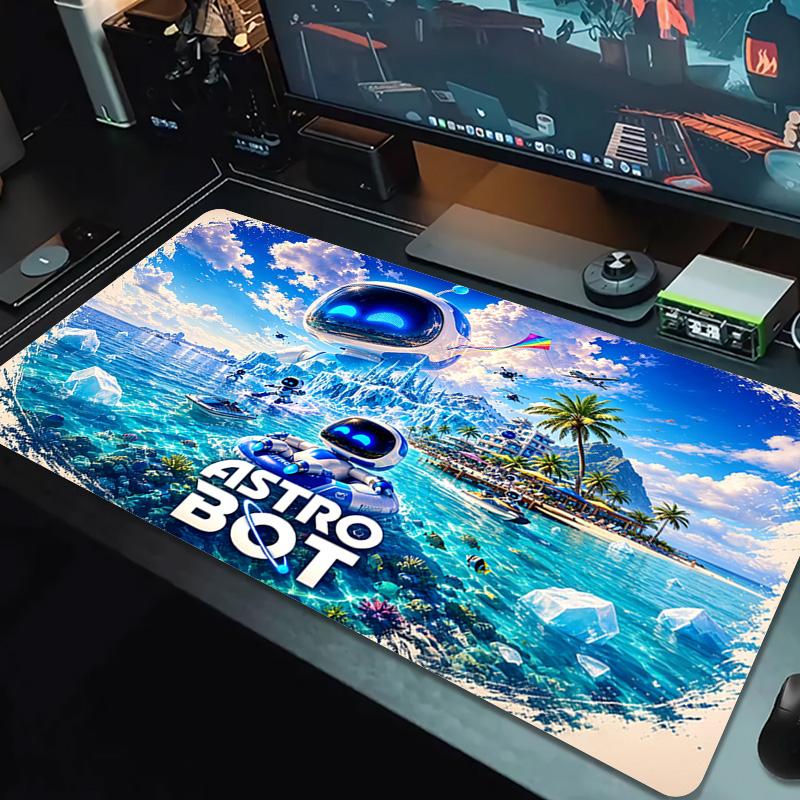 Astro bot Color Mouse Pad Large Gaming Table Cushion Non-slip Laptop Tablet Big Mousepad XXL Mat Mini PC Playmat With Lock edge