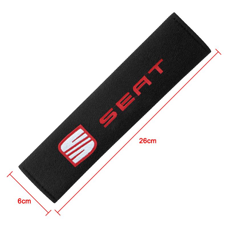 2Pcs Car Seat Shoulder Belt Cover Protector Pad Auto Accessories For SEAT Leon 5F Ibiza 5 6 MII Altea Toledo 3 Cordoba Alhambra