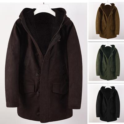 New Men's Coat Thickened Suede Jacket Autumn and Winter Coat