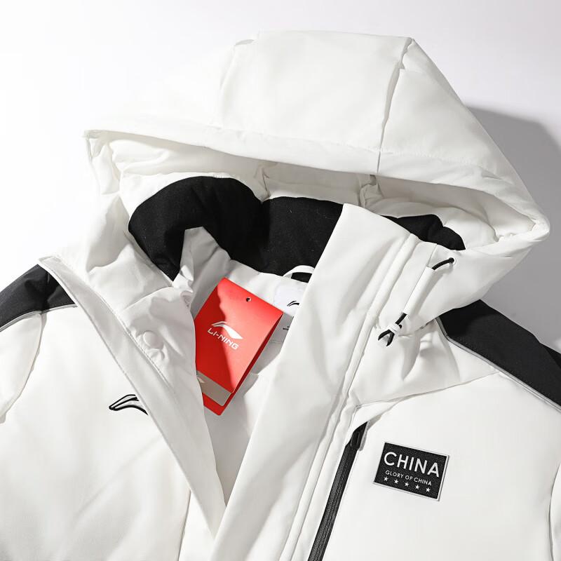Li-Ning Winter Thick Hooded Down Jacket Women outerwear White AMYV516-1