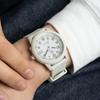 Citizen Watch QQ Smile Solar Radio Analog 10 ATM Water Resistant Date Urethane Band D08A-004VK Mens Light Gray