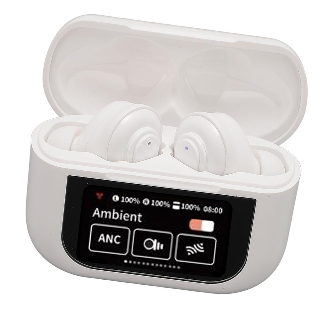 Wireless Earbuds with Touch Screen ENC Noise Cancelling Stereo Sound Bluetooth 5.4 Earphones for Music Calling