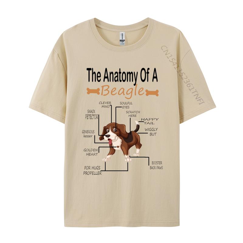 The Anatomy Of A Beagle Dog Tshirt Vintage Animals Lovers Retro Style TShirt Breathable Cloth Tees Tops
