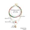 Christmas Tree Rice Beaded Chain Santa Cartoon Pendant Bracelet  Women