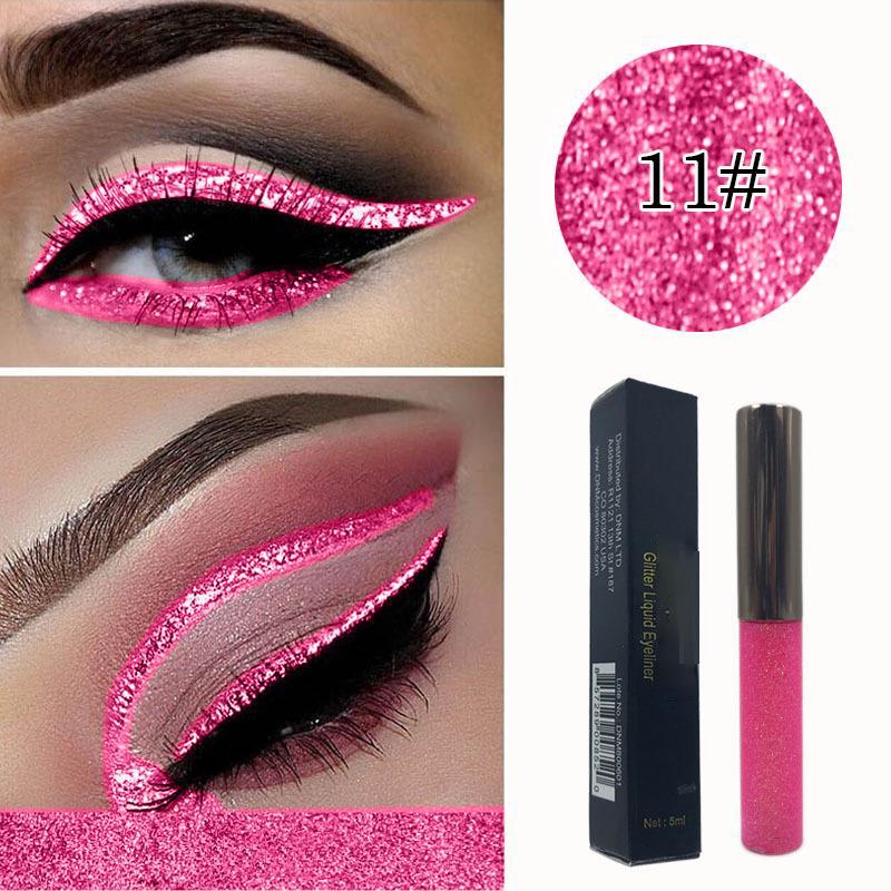 Glitter Eyeshadow Long Lasting Waterproof Liquid Eyeliner Women Fashion Quick-dry Eye Makeup Cosmetics