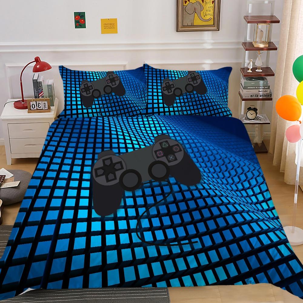 Game Controller Down Duvet Cover Pillowcase Luxurious High-quality 3D Printed Teen Bedding 2/3 Pieces, Single Bed Decoration Gift