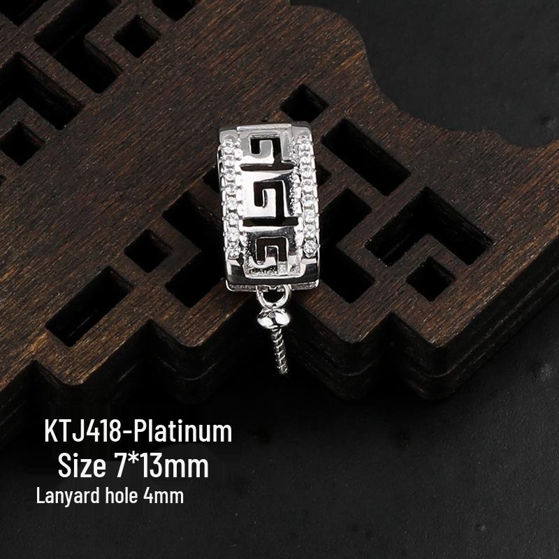 

Застежка из стерлингового серебра 925 пробы для DIY-подвески: Бусина из жадеита, жемчуг, стиль «длинная игла» с косым отверстием