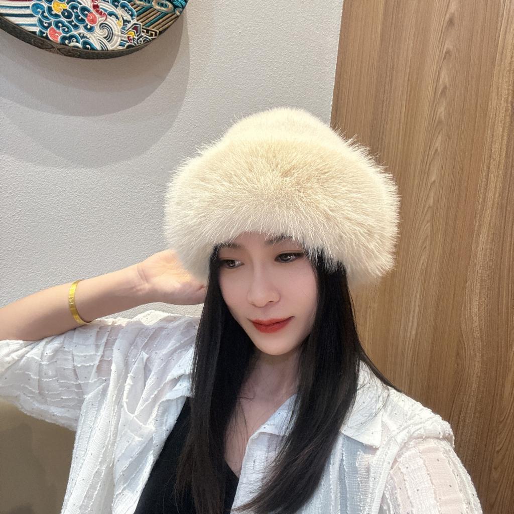 Neuer Stil, Mongolische Mütze, Plüschmütze, Damen, Dick und warm, Modisch, Fischerhut, Winddichte und kältefeste Mütze