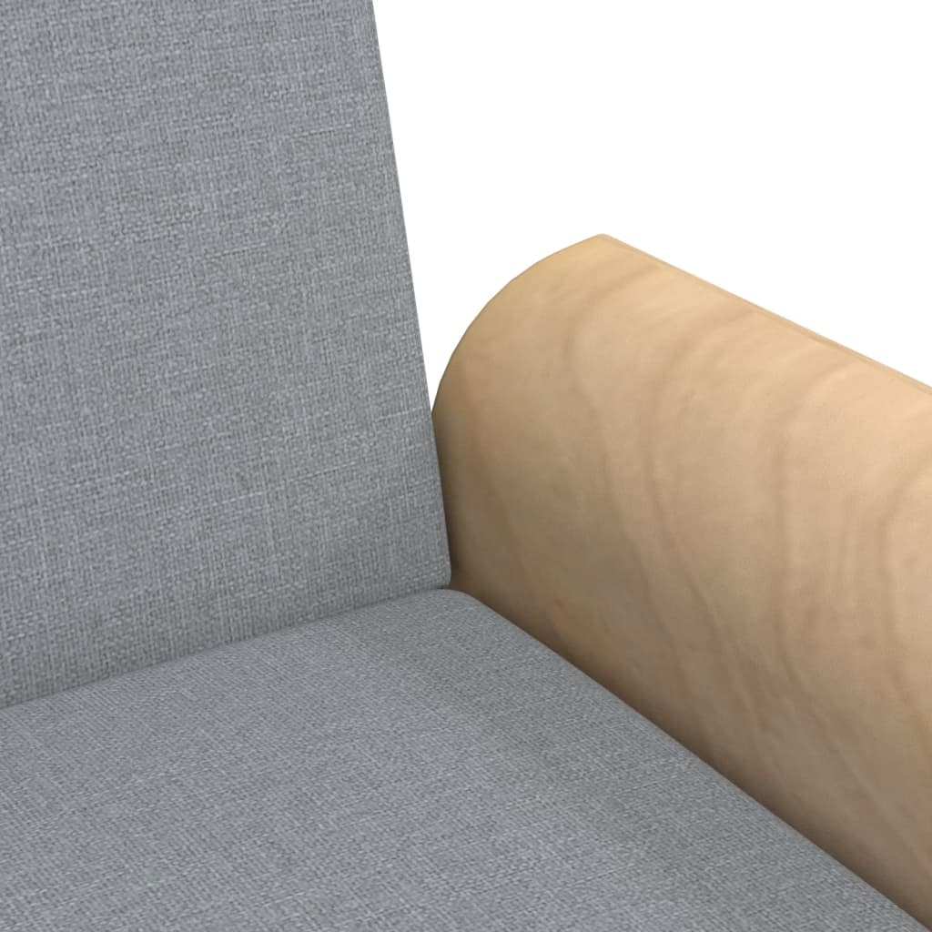 Sleeper Sofa with Armrests Light Grey Fabric