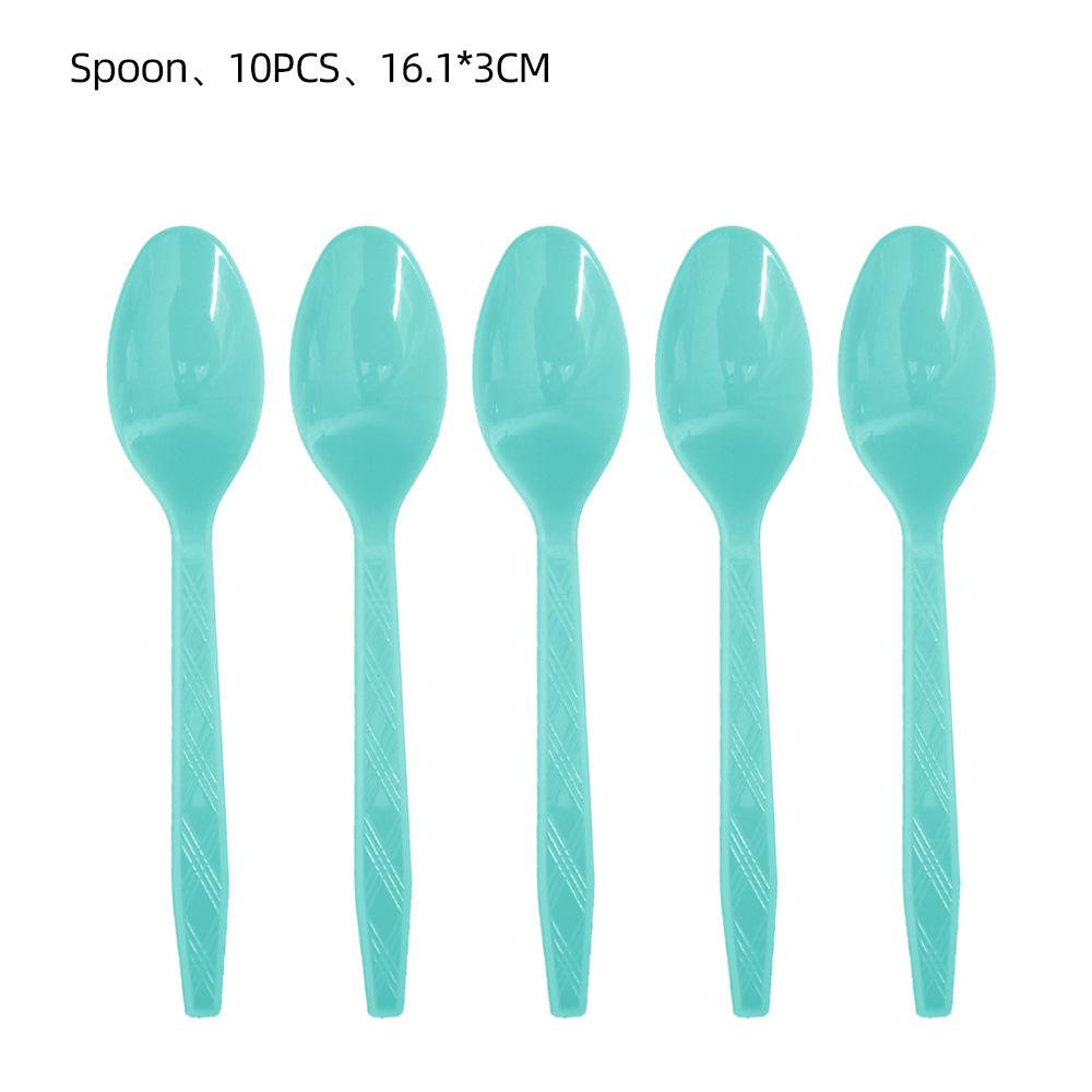 Tiffany Blue Birthday Party Decorations: Paper Plates, Flags, and Napkins