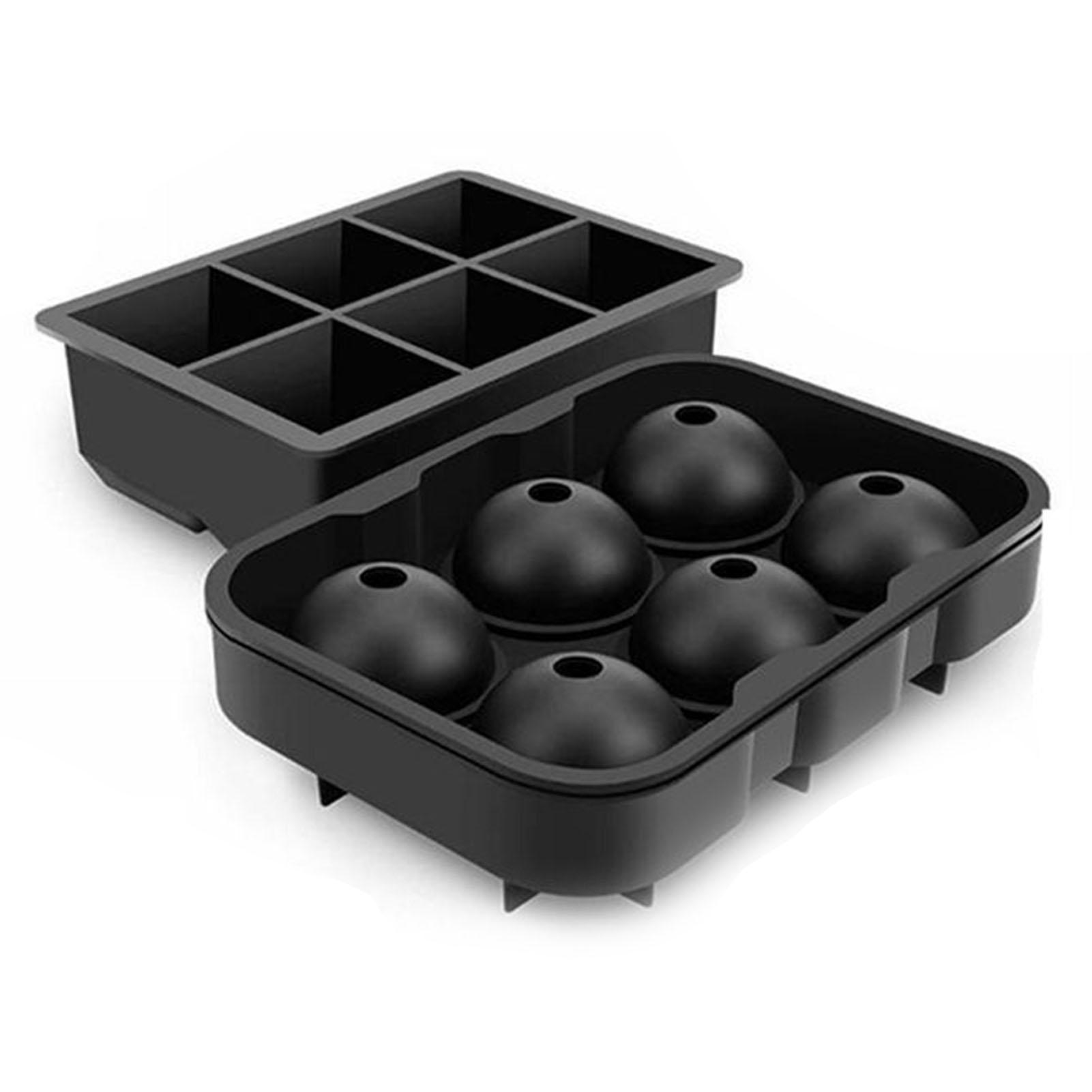 

Ice Tray Ice Cube Ball Maker Mold Silicone Box Easy Release with Lid for Bar Home