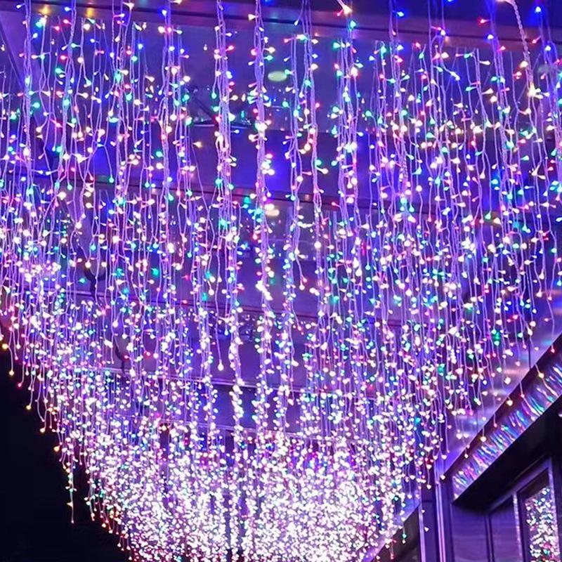 

Світлодідні гірлянди-бурульки - Миготлива зоряна святкова прикраса, Водонепроникні світлодіодні гірлянди-водоспади 24V Steady Transformer