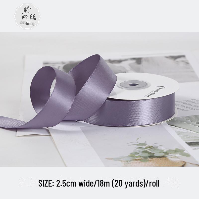 

2,5 см зашифрованная двухсторонняя полиэстеровая лента для свадебных бантов и высококачественной упаковки подарков