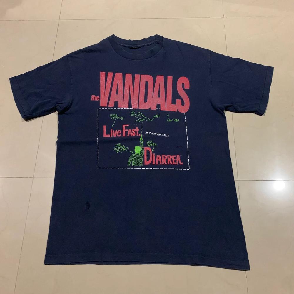 The Vandals Band Rock Live Fast Diarrea 1 Sided T Shirt Full Size S-5XL Unisex T-Shirt L
