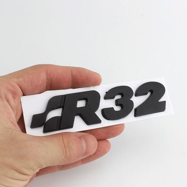 1Pcs Auto Styling Metall R32 Logo Aufkleber Emblem Hinten Stamm Abzeichen Logo Auto Körper Aufkleber Für Bora Golf