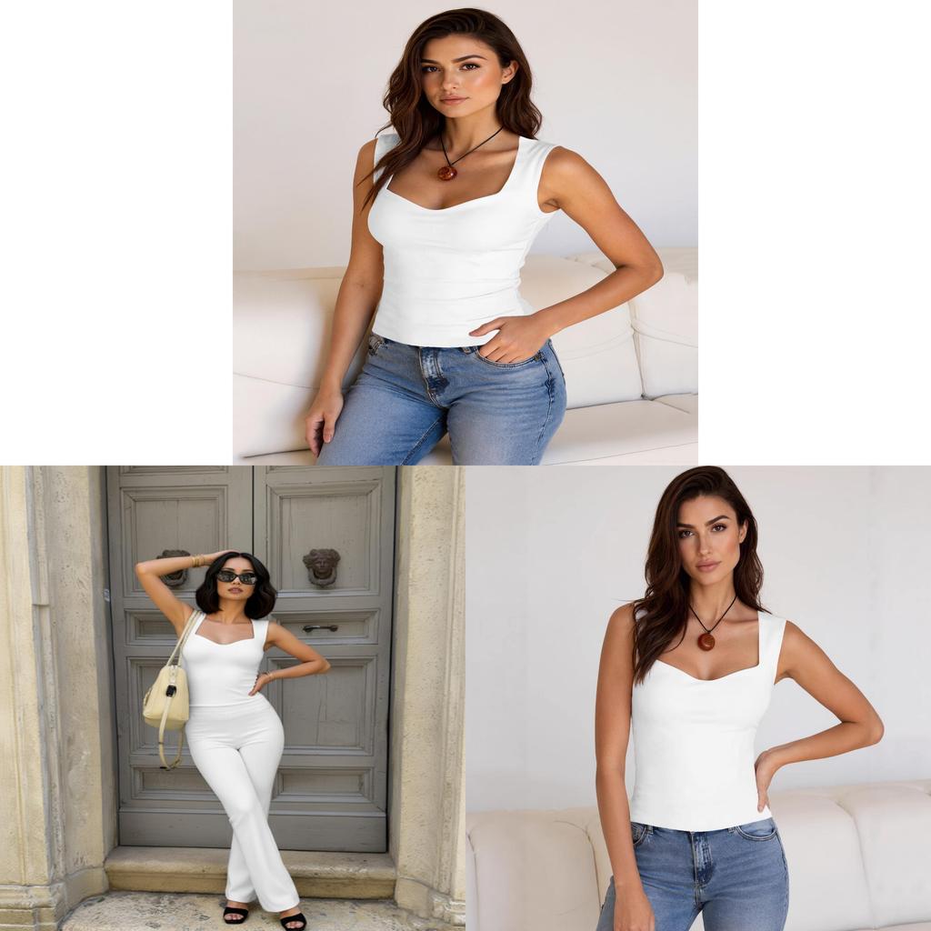 Sexy Women Sleeveless Tank Top With Stretch Fabric For Summer Fashion