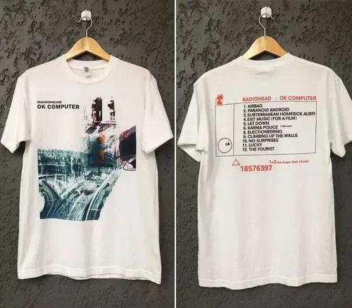 American Vintage Radiohead Ok Computer Albums 90s Graphics Summer New Vintage Fashion Unisex and Women Streetwear