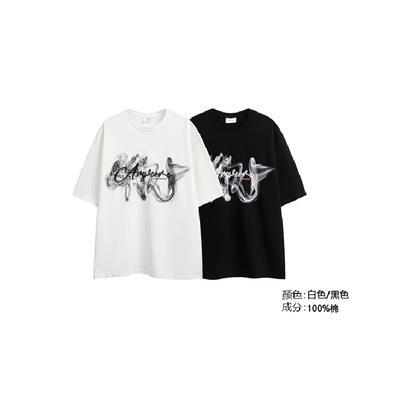 American Retro High Street Short-Sleeved T-shirt Men's High-Grade Ruan Shuai Oumei Top T-shirt Fashion Brand Couple