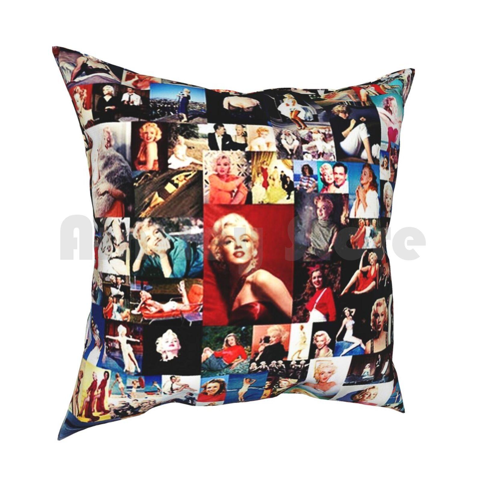 Marilyn Monroe Collage Vintage Image Pillow Case Printed Home Soft DIY Pillow Cover Marilyn Monroe Collage Vintage Image 30x30cm 12x12in