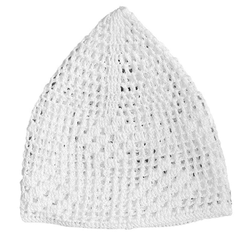 

Исламская молитвенная шапка для мужчин Вязаная ИД Рамазан Хиджабы Шапочки Куфи Шапка Головной убор Арабский тюрбан Круглая шапка-боннет 1 белый