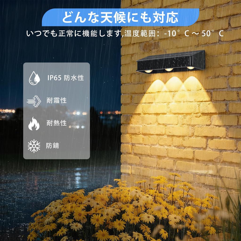 Solar Outdoor Waterproof Solar Fence Garden Solar 9 Color Nameplate Ultra Automatic IP65 for Parking Lot 2 Light, Light, Light, Light, LED, Modes,